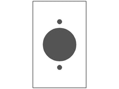MULBERRY METAL PRODUCTS Mulberry Metal Products 98229 1-Gang Wallplate 30A TL Round Receptacle Opening (4.5 x 2.75 in)