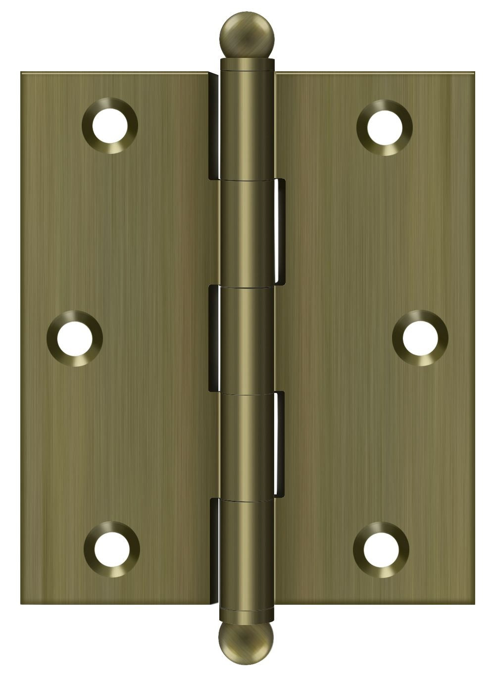 DELTANA Deltana CH3025U5 Ball Tip Hinge 3x2.5 in Antique Brass