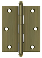 DELTANA Deltana CH3025U5 Ball Tip Hinge 3x2.5 in Antique Brass