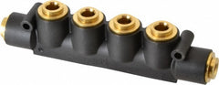PARKER Parker 24M-6-6 Manifold 3/8 Inch 6 Port Nptf Glass Filled Nylon