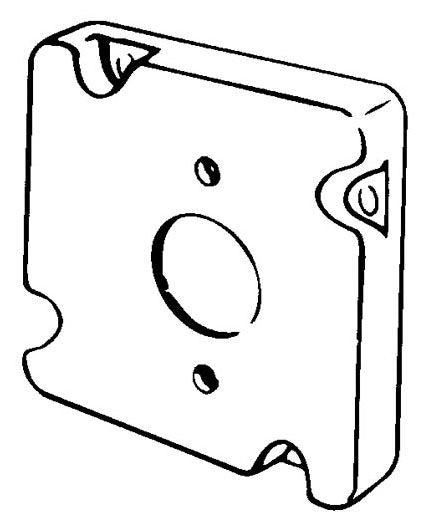 MULBERRY METAL PRODUCTS Mulberry Metal Products 11503 Raised Cover for Single Receptacle 1/2 Inch (4-11/16 Inch)