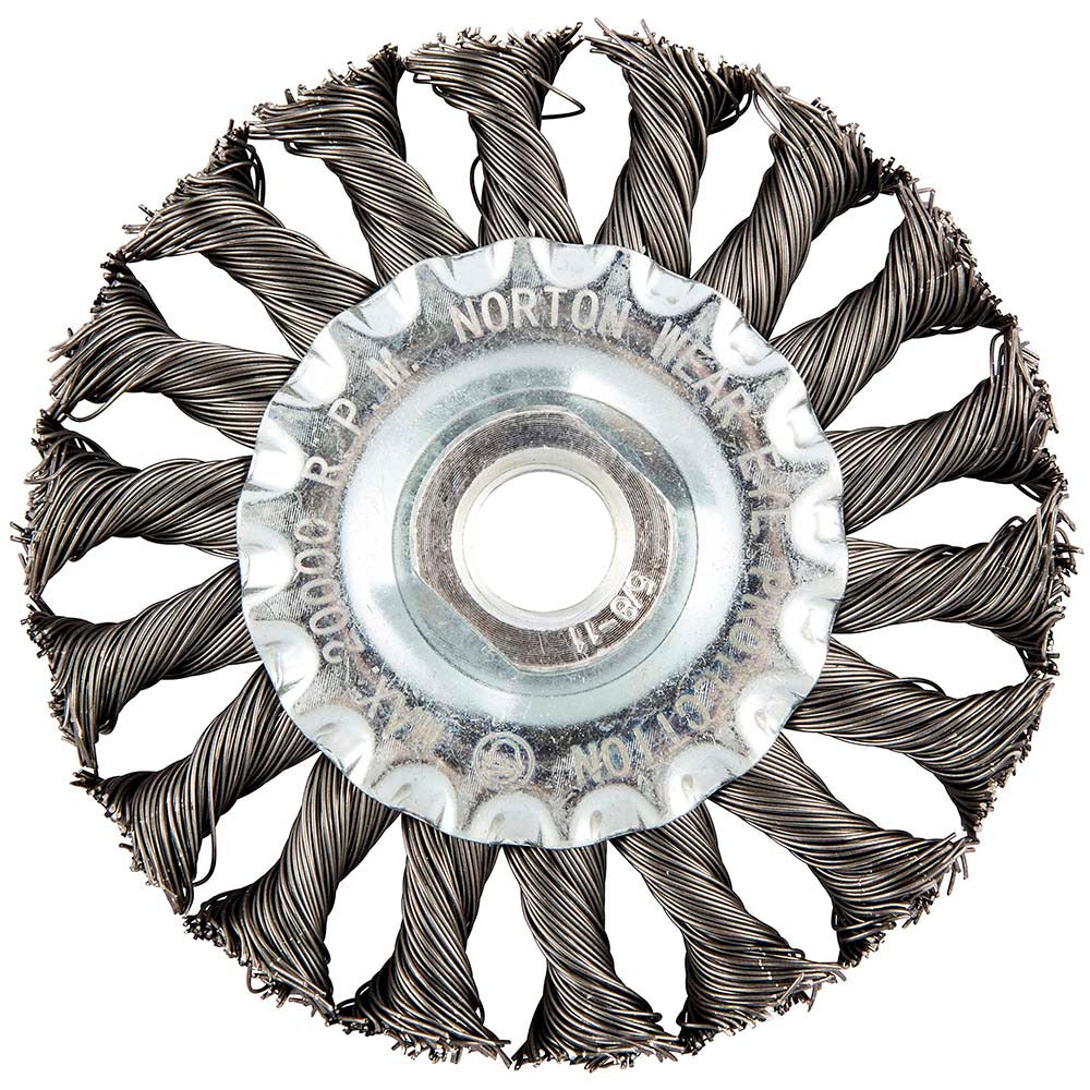NORTON Norton 66252839106 Wheel Brush 4 in Carbon Steel 20000 Rpm