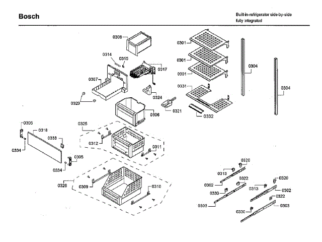 BOSCH BOSCH 00709199 Basket-Frozen Food