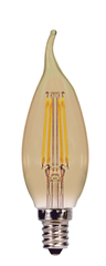 SATCO-NUVO Satco S9987 3.5 Watt Flame CFA LED Amber Candelabra base 2000K