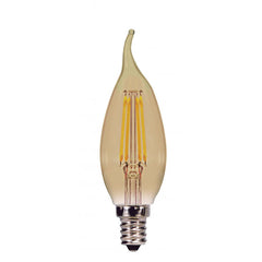 SATCO-NUVO Satco S9987 3.5 Watt Flame CFA LED Amber Candelabra base 2000K
