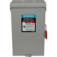 SIEMENS INDUSTRY Siemens GF222NA 60A Series A Double-Break Enclosed Safety Switch, 2-Pole, 3-Wire, NEMA 1