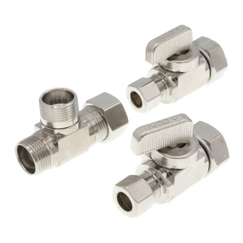 DAHL VALVE Dahl Valve E33-5001 Dual Shut-Off Valve 5/8 x 3/8 Compression x Compression