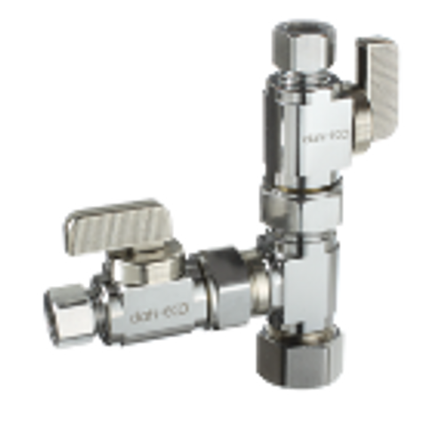DAHL VALVE Dahl Valve E33-5001 Dual Shut-Off Valve 5/8 x 3/8 Compression x Compression