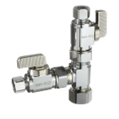 DAHL VALVE Dahl Valve E33-5001 Dual Shut-Off Valve 5/8 x 3/8 Compression x Compression