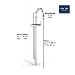 GROHE Grohe 32653003 Single-Handle Freestanding Tub Faucet with 1.75 GPM Hand Shower