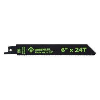 GREENLEE Greenlee 353-624 Reciprocating Saw Blade 6 x 3/4 x 0.35 Bi-Metal 24 TPI