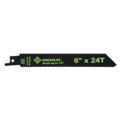 GREENLEE Greenlee 353-624 Reciprocating Saw Blade 6 x 3/4 x 0.35 Bi-Metal 24 TPI
