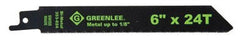 GREENLEE Greenlee 353-624 Reciprocating Saw Blade 6 x 3/4 x 0.35 Bi-Metal 24 TPI