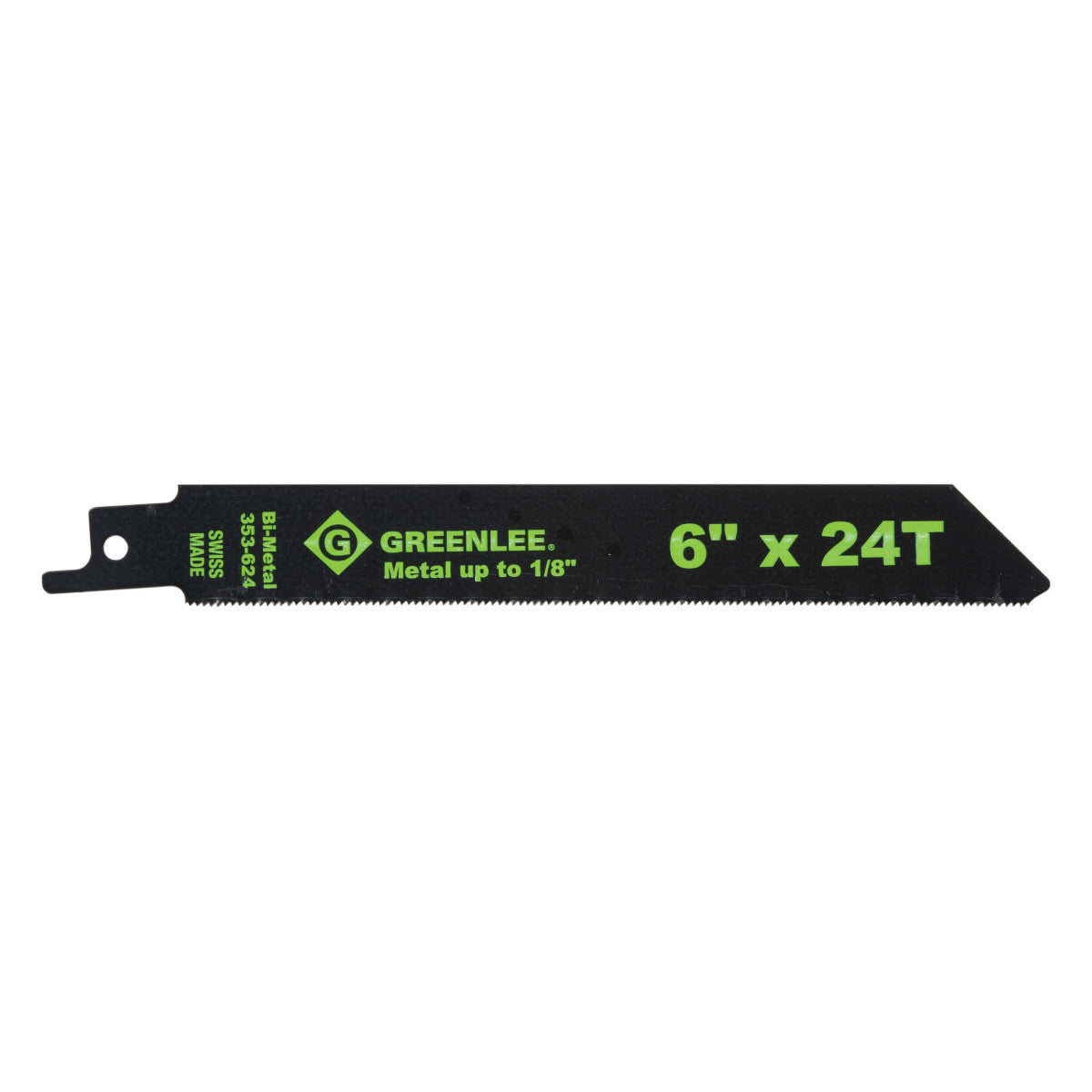GREENLEE Greenlee 353-624 Reciprocating Saw Blade 6 x 3/4 x 0.35 Bi-Metal 24 TPI