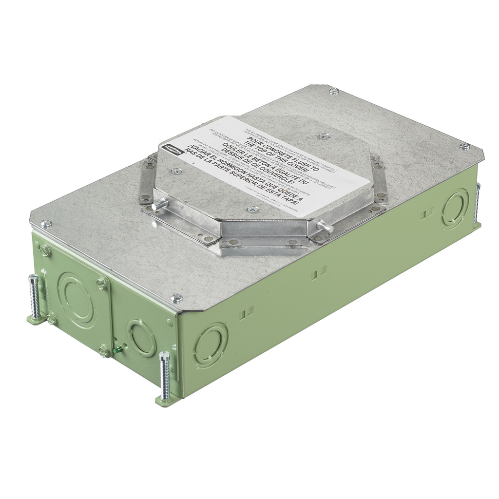 HUBBELL Hubbell CFB2G30RCR REC CFB, 2 Gang, 3 In, Round Cover, CR