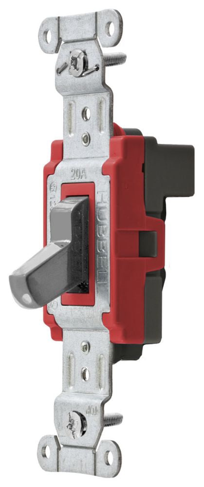 HUBBELL Hubbell SNAP1221GYNA Switch, SNAP, SP, 20A 120/277V