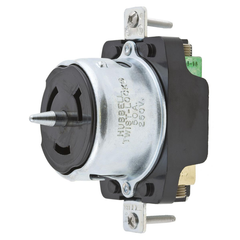 HUBBELL WIRING Hubbell CS8269 HWD Twist-Lock Black Single Standard Screw Mount Locking Receptacle