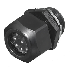HUBBELL Hubbell SEC75B452 3/4 Inch Hub 5.2 mm Black 4-Hole Cord Grip Connector