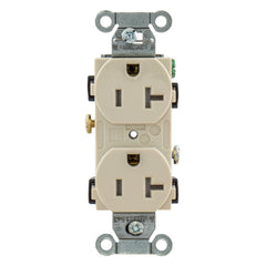 HUBBELL WIRING Hubbell Wiring Device - Kellems CR20LATR Straight Blade Tamper-Resistant Duplex Receptacle 20A 125V 5-20R
