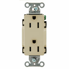 HUBBELL WIRING Hubbell DR15I Decorator Straight Blade Receptacle 15 Amp 125 Volt NEMA 5-15R