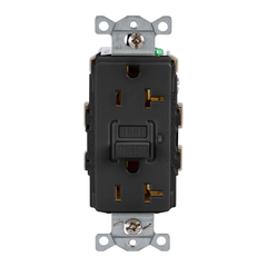 HUBBELL WIRING Hubbell Wiring Device-Kellems GFR20BLK GFCI Receptacle 20A 125VAC