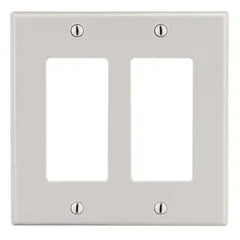 HUBBELL WIRING Hubbell Wiring Device-Kellems P262LA 2-Gang Wallplate, Decorator, Light Almond