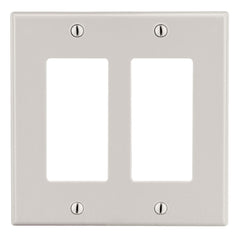 HUBBELL WIRING Hubbell Wiring Device-Kellems P262LA 2-Gang Wallplate, Decorator, Light Almond