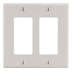 HUBBELL WIRING Hubbell Wiring Device-Kellems P262LA 2-Gang Wallplate, Decorator, Light Almond