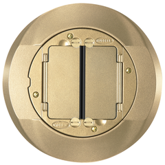 HUBBELL WIRING Hubbell Wiring Device-Kellems S1CFCBRS Brass Cast Aluminum Concrete Floor Fire Rated Poke-Through Universal Carpet Flange and Cover