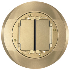 HUBBELL WIRING Hubbell Wiring Device-Kellems S1CFCBRS Brass Cast Aluminum Concrete Floor Fire Rated Poke-Through Universal Carpet Flange and Cover