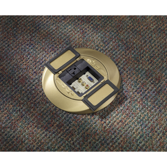 HUBBELL WIRING Hubbell Wiring Device-Kellems S1CFCBRS Brass Cast Aluminum Concrete Floor Fire Rated Poke-Through Universal Carpet Flange and Cover