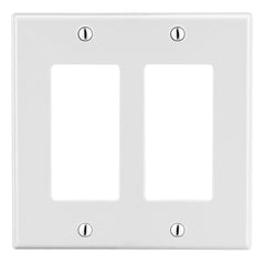 HUBBELL WIRING Hubbell PJ262W 2-Gang Decorator Wallplate Mid Size Replacement MPN