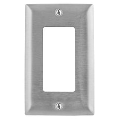HUBBELL WIRING Hubbell SS26L Standard Wall Plate 1 Gang 430 Stainless Steel