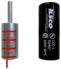 ILSCO Ilsco CPM-4 Copper Compression Pigtail Adaptor, Conductor Size 4, Tin Plated, UL, CSA