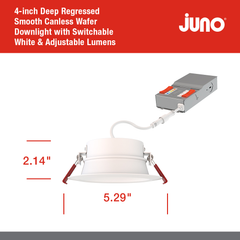 JUNO Juno Lighting WF4DREGSMALO19SWW590CRIMWM6 Downlight 14.5 Watt