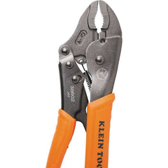 KLEIN TOOLS Klein 38602 Curved Jaw Locking Pliers, 10, 2 Jaw Capacity, Molded Grips