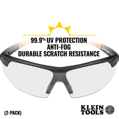KLEIN TOOLS Klein 60171 Standard Safety Glasses Clear Lens 2-Pack
