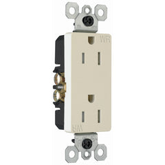 LEGRAND Legrand 885TRWRLA Decorator Weather-Resistant Duplex Receptacle 15A 125V Light Almond