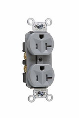 LEGRAND Legrand TR5362GRY Gray Back and Side Wire 20 Amp 125 Volt Tamper Resistant Hard Use Spec Grade Receptacle