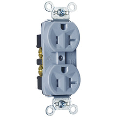 LEGRAND Legrand TR5362GRY Gray Back and Side Wire 20 Amp 125 Volt Tamper Resistant Hard Use Spec Grade Receptacle