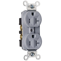 LEGRAND Legrand TR5362GRY Gray Back and Side Wire 20 Amp 125 Volt Tamper Resistant Hard Use Spec Grade Receptacle