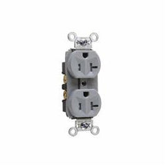 LEGRAND Legrand TR5362GRY Gray Back and Side Wire 20 Amp 125 Volt Tamper Resistant Hard Use Spec Grade Receptacle