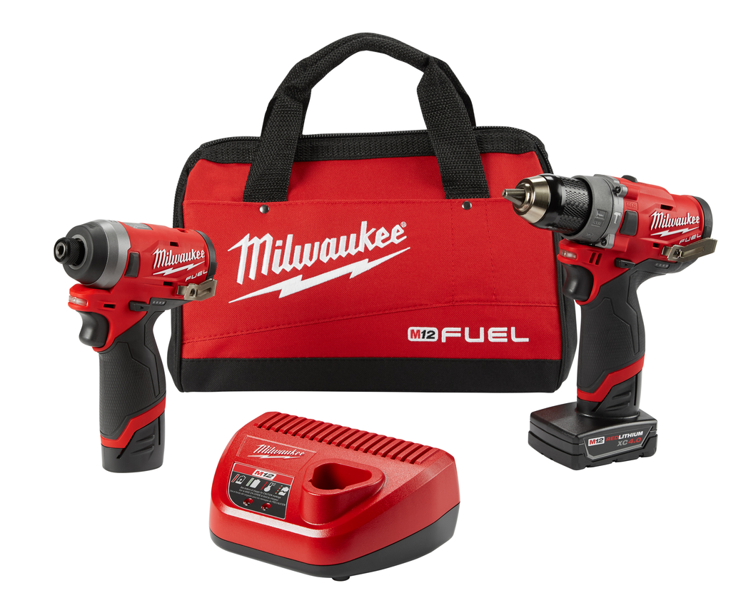MILWAUKEE Milwaukee 2596-22 M12 FUEL 2-Tool Combo Kit: 1/2 Drill Driver and 1/4 Hex Impact Driver