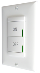 NLIGHT nLight NPODM2PDXWH Two Channel WallPod Switch On-Off + Raise/Lower Control