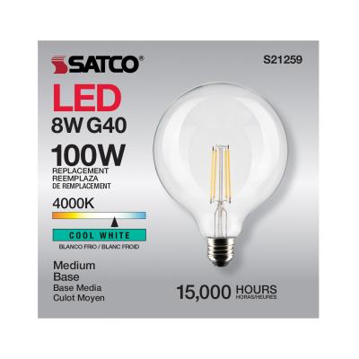 SATCO-NUVO SATCO-NUVO S21259 8-Watt G40 LED Light Bulb