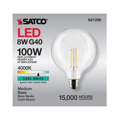 SATCO-NUVO SATCO-NUVO S21259 8-Watt G40 LED Light Bulb