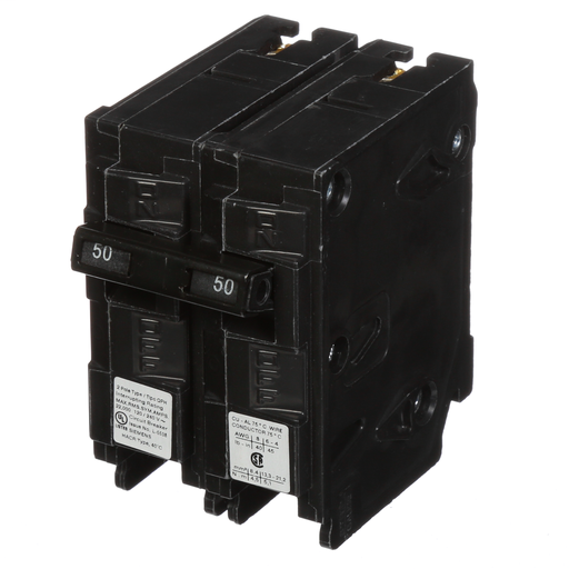 SIEMENS Siemens Q250H 2-Pole 120/240 VAC 50 Amp 22 kA Plug-In Common Trip Circuit Breaker