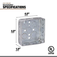SOUTHWIRE Southwire 52151-1/2 4-Inch Square Extension Ring 1-1/2-Inch Deep
