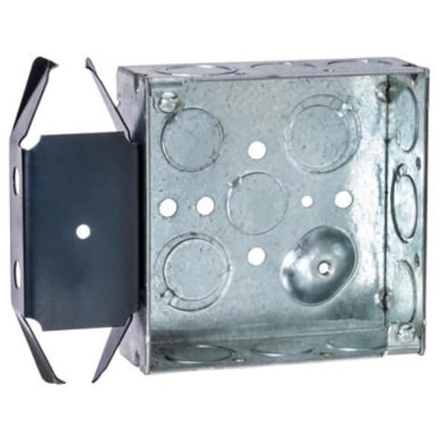 SOUTHWIRE Southwire 52151-MS Garvin 4-Inch Square Junction Box with Metal Stud Bracket