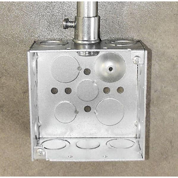 SOUTHWIRE SOUTHWIRE 52151-BX Southwire Steel Metallic Square Box Power 4 in. W x 1-1/2 in. D with Knockouts 52151-BX
